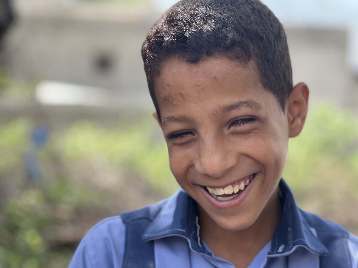 OrlaGuerin's tweet photo. Remember Ahmed ?  We met this wonderful boy two years ago - aged 9 - teaching in the rubble of his bombed out school in #Yemen. Many viewers have been asking about him.   Very glad to say we were able to visit him again- and have an update coming. https://t.co/uNdH685mRR