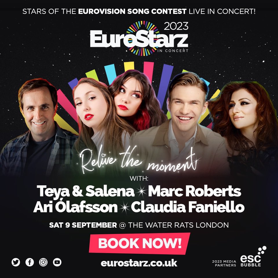 Can’t wait to perform @StarzConcert in London September 9th Hope to see you there. @EurovisionNewZ @EurovisionIrela @EurovisionAgain #Eurovision 
Tkts on sale now 👇
tickettailor.com/events/eurosta…