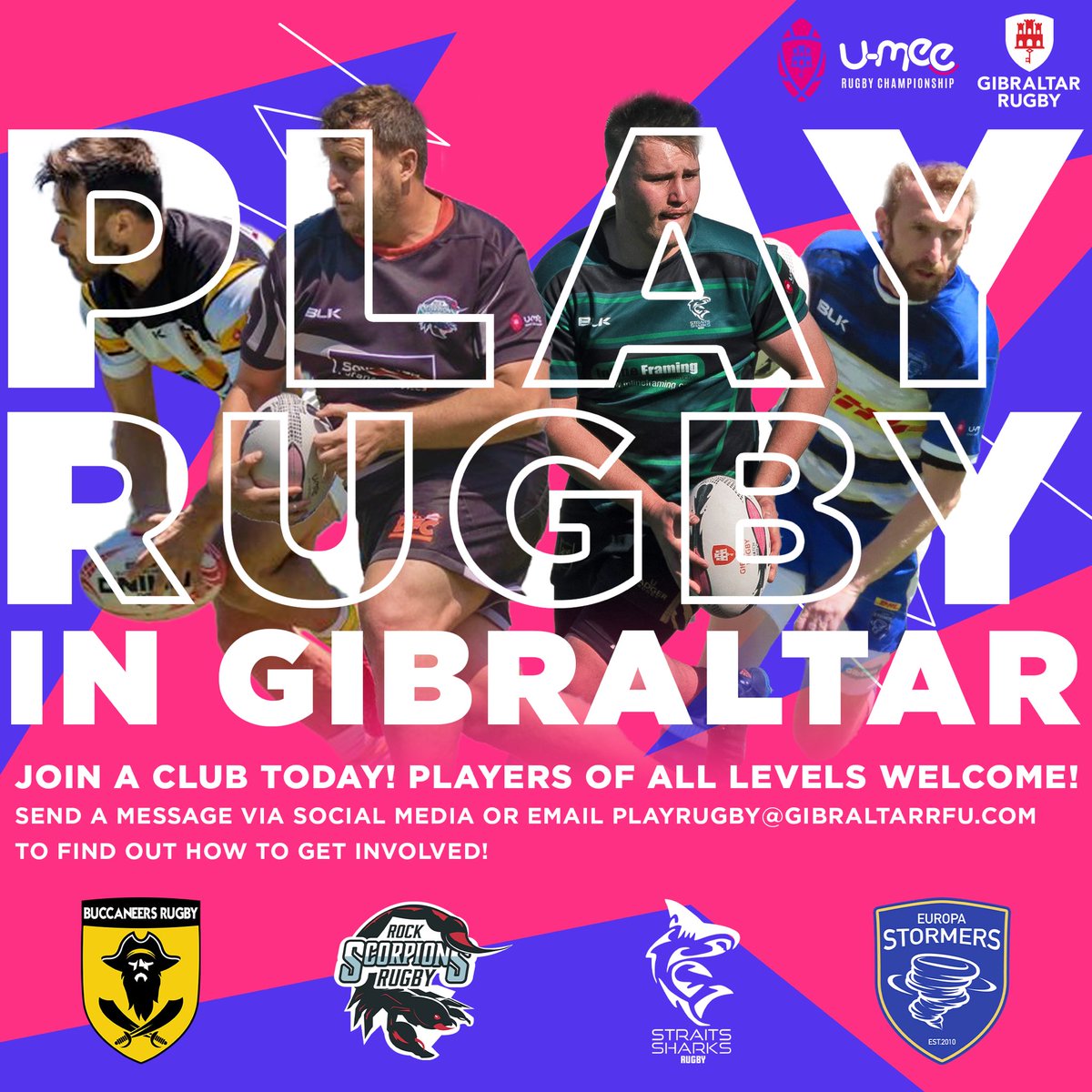 GibraltarRugby's tweet photo. 𝗣𝗟𝗔𝗬 𝗥𝗨𝗚𝗕𝗬 𝗜𝗡 𝗚���𝗕𝗥𝗔𝗟𝗧𝗔𝗥 🇬🇮💥
The four Gibraltar based clubs are currently recruiting players of all levels! Become a part of our diverse &amp; inclusive rugby community. Embrace challenges, forge camaraderie, and relish social opportunities!💪🤩

#Rugby #Gibraltar https://t.co/ZUwWhyFKtN