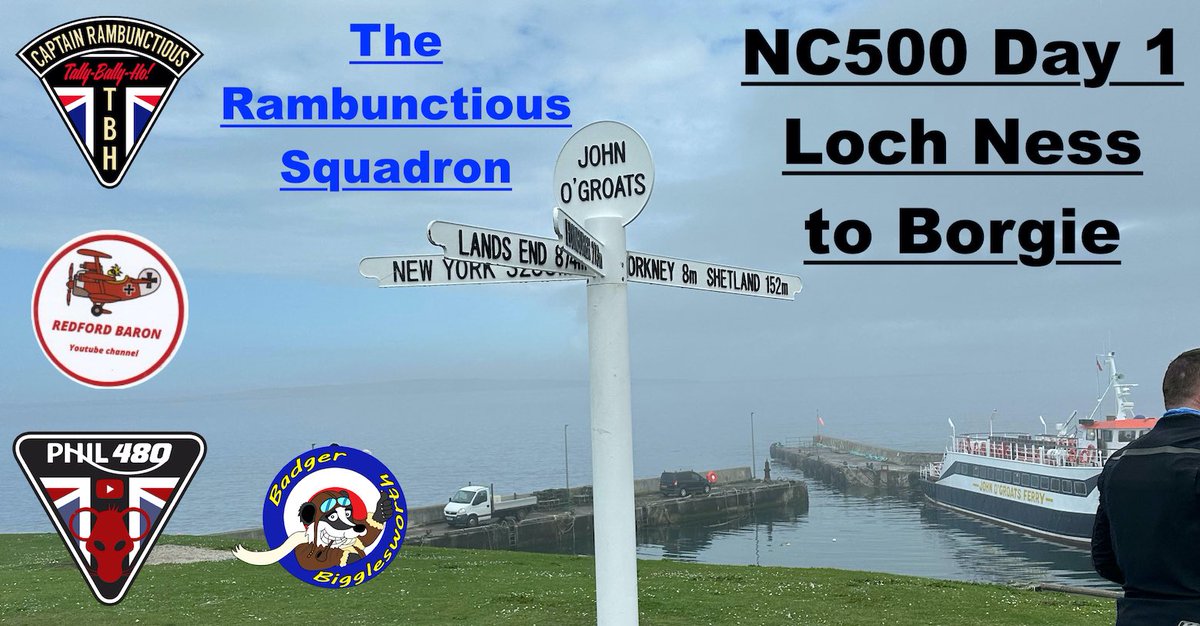 Premiering tonight at 6pm, the NC500 day 1 by the Rambunctious Squadron. Loch Ness to Borgie… 

#tallyballyho #triumphuk #triumphsoeedmaster1200 

Link to follow…