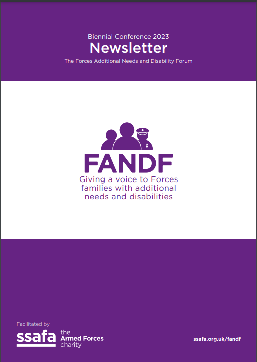ArmyHIVEinfo's tweet photo. @SSAFA Forces Additional Needs and Disability Forum latest Newsletter with a focus on the biennial conference is now available
👀👉https://t.co/HXQ5dS6eyA
For more details 👉 https://t.co/qJmqutqJ54 or contact your nearest HIVE for details
#armyhiveinfo #armedforces #Disability https://t.co/UKUDZLCVff