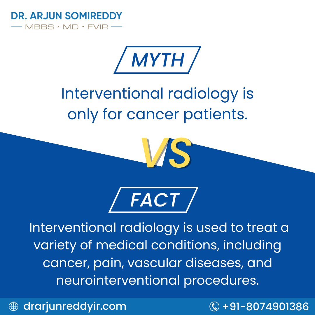 Let's debunk the myth that Interventional Radiology is solely for cancer patients.
.
.
#InterventionalRadiology #CancerTreatment #CancerTherapies #MinimallyInvasive