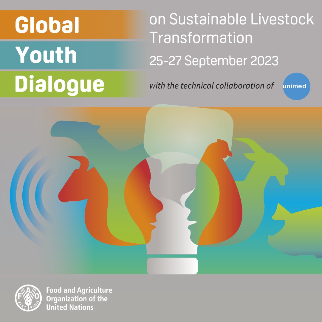 🌎 The Global Youth Dialogue on Sustainable Livestock Transformation will discuss: 🗝️ Key priorities ➡️ Challenges ✅ Solutions For a future of #sustainablelivestock 🐄🐑🐂 Find out how to watch the event: 👉bit.ly/3YhTG9O 🌐 bit.ly/FAOyouth
