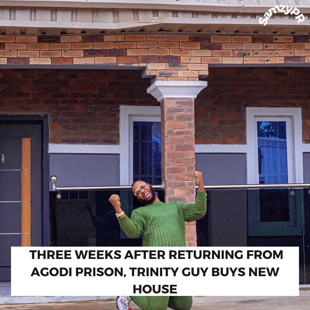 SamzyVG's tweet image. Three Weeks after Returning from Agodi Correctional Centre, Trinity Guy Buys New House.

In a turn of events, Popular Prankster Trinity Guy has left the public astounded by gifting himself a house merely three weeks after his release from Agodi Correctional Center.

#TrinityGuy