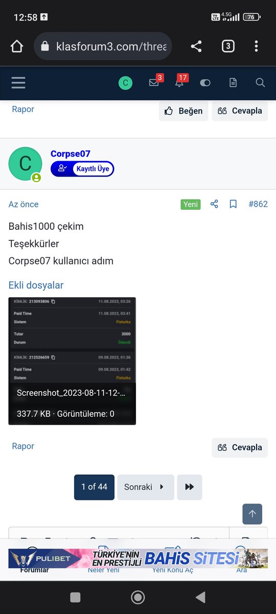 Solvation17's tweet photo. Bahis1000 çekim çok hızlı
Teşekkürler bahis1000
Corpse07 kullanıcı adım
Klasforumda paylaştım
@Bahis1000 https://t.co/MUoT5EMMAb