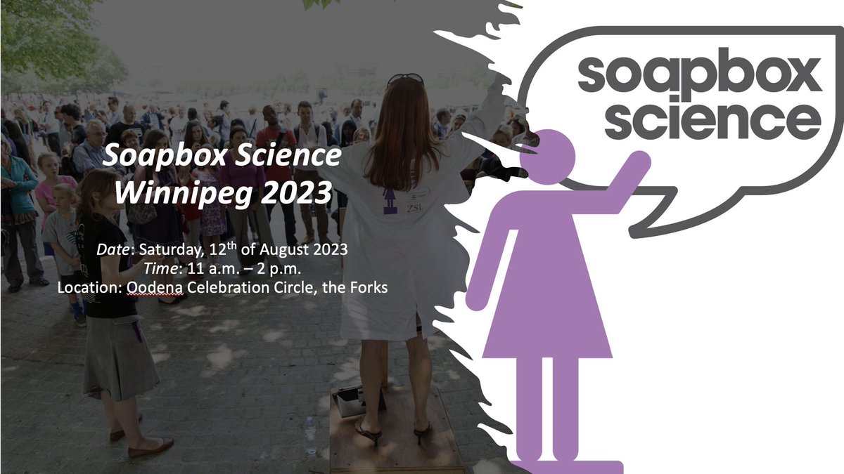 SoapboxScience's tweet photo. In Winnipeg tomorrow? Find Soapbox Science at the Forks’ Oodena Celebration Circle from 11 a.m. to 2 p.m

Read the interview about the event by organiser @ajmani95
@SoapboxSciWpg 
https://t.co/YwiVZV0x4T https://t.co/qP6cJncjnn