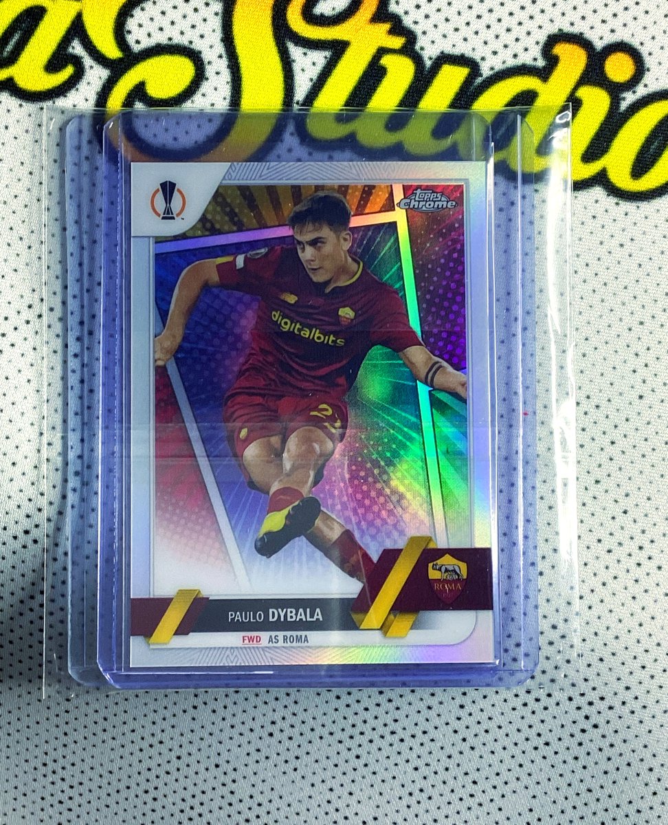 GarciaStudios's tweet image. Paulo Dybala ⚽️ 2022-23 Topps Chrome UEFA UCC HERO VARIATION SSP ⚽️

I am REALLY liking these HERO VARIATION cards from @Topps Chrome! #toppschrome

#topps #toppssoccer #toppssoccercards #toppschromesoccer #toppschromeucc #topps2023 #herovariation #soccercards #whodoyoucollect