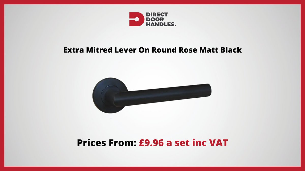 DirectHandles's tweet photo. Our Extra Mitred Lever On Round Rose Matt Black starts from just  £9.96 a set inc VAT.

Shop here: https://t.co/rgdZKWSjw8

#directdoorhandles #doorhandles #mattblack #shophere #buynow https://t.co/K4UL2fzlbA