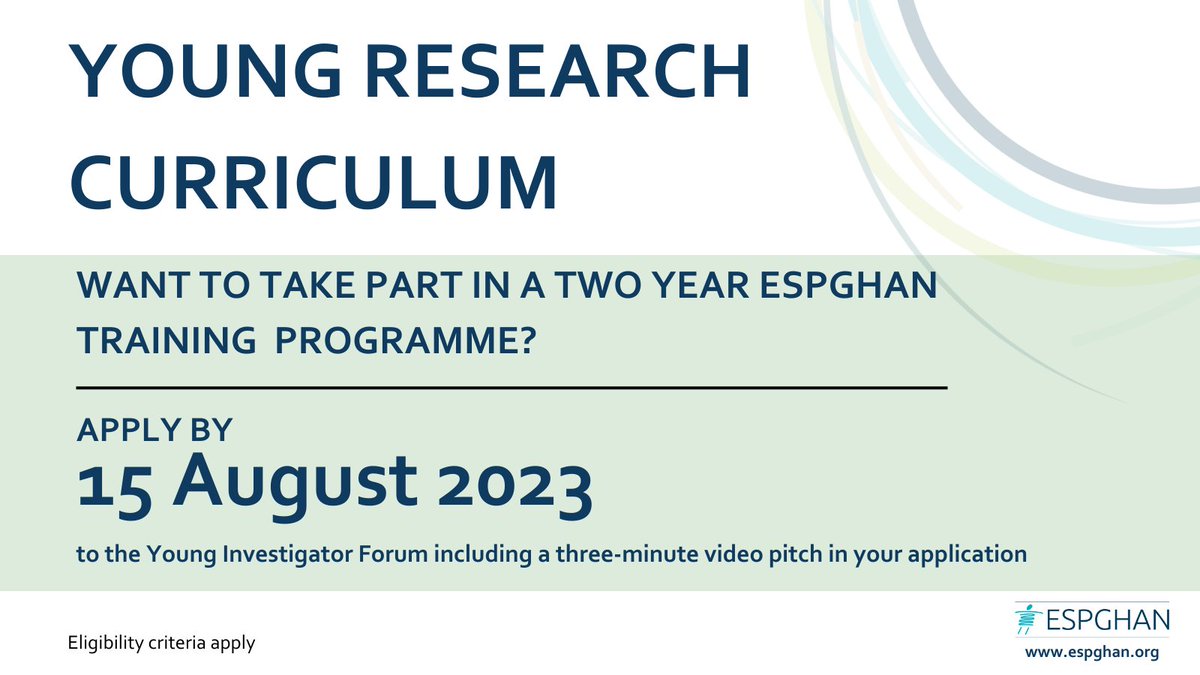 ESPGHANSociety's tweet photo. Last chance to apply to the NEW Young Research Curriculum, launching at the YIF, before applications close!

Join us in Zadar, Croatia for 4 days of learning, networking and academic development.

Find out more below👇
https://t.co/6dRjaGNJOr https://t.co/iXHNyndR71