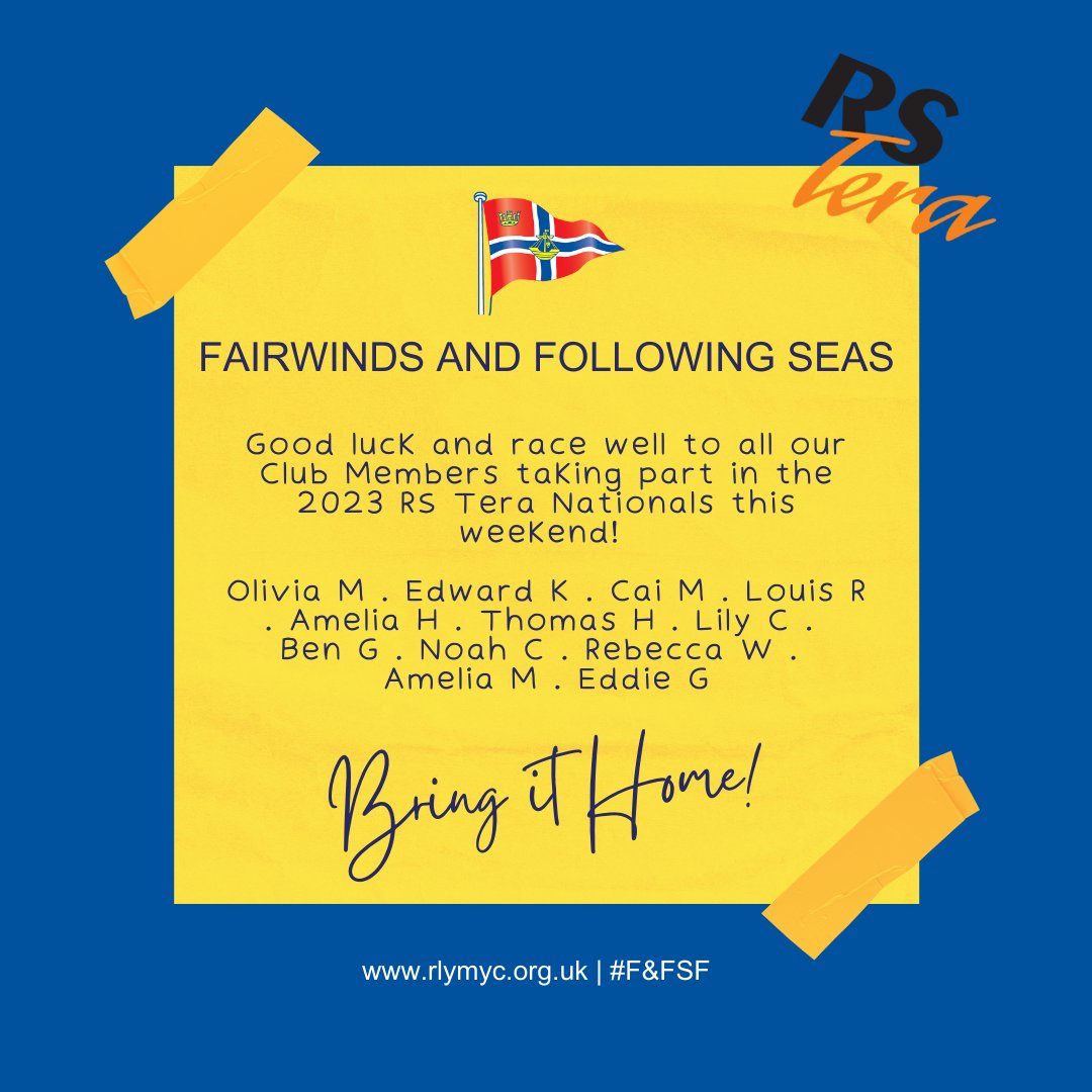 RLymYC's tweet image. Fairwinds and Following Seas Fridays: Good luck to the 12 junior members participating in this weekend's @RSTeraSailingUK Nationals at @RVYCIOW.  The club will be cheering you on from the mainland! Race Well! #ffsf #teamlymo # rsteranationals #bringithome