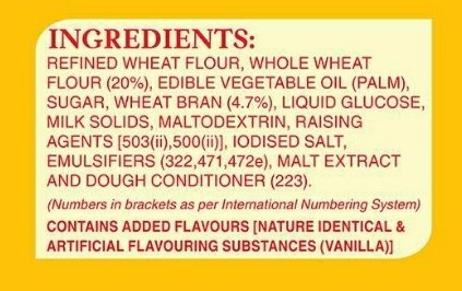 If you are planning to dip this in your cup of 4pm #teatime!
A high fibre biscuit supposedly #healthy, has maida, palm oil, sugar, liquid glucose, maltodextrin.. Just 2nos. of them weekly 2 - 3 times are enough to cause inflammation and diseases
#sugardetox #unhealthy #dietitian