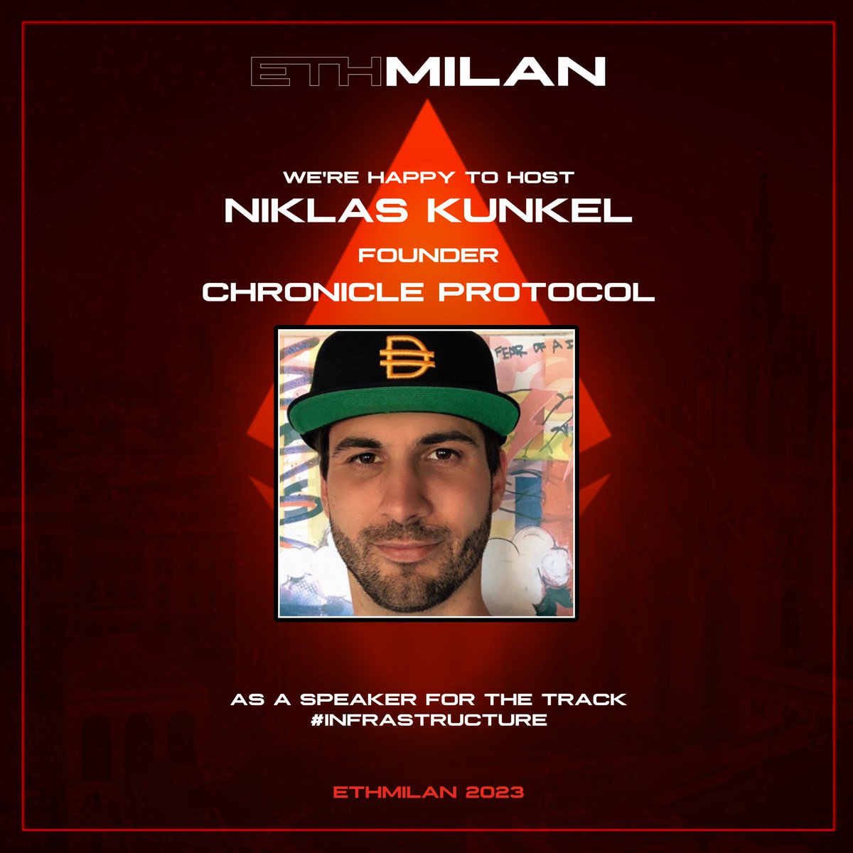 eth_milano's tweet photo. ๐ฃ New Speaker Announcement!
โจ@nomos_paradox from @ChronicleLabs for the #Infrastrucure track!
๐ซBuy your tickets https://t.co/RT9uhTVlfX https://t.co/vg7bWHGgex