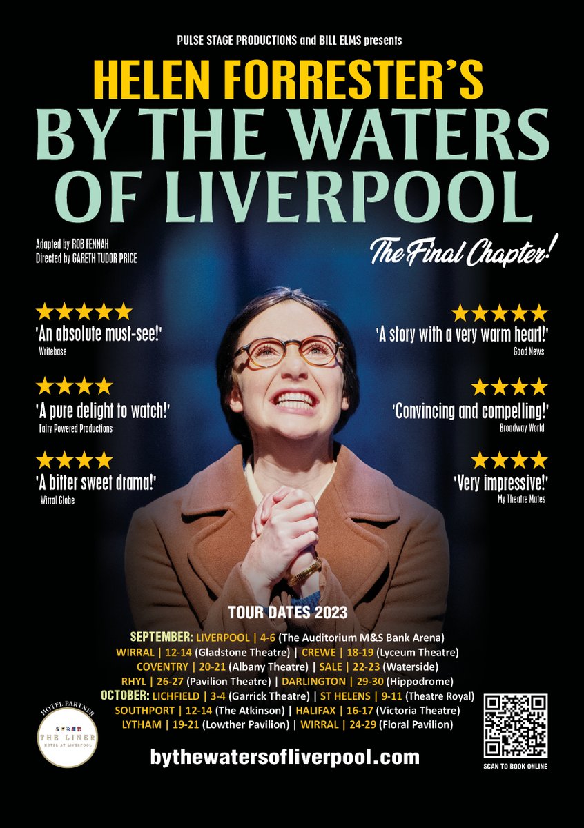 NEXT UP: Delighted to be co-producing the UK Tour of the 1930's period drama, Helen Forrester's By The Waters Of Liverpool with a fantastic cast, opening at The Auditorium in @MandSBankArena 4-6 Sep and touring to a further 12 venues, closing at @FloralPavilion. See you all there