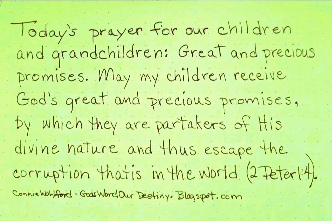 wohlford_connie's tweet photo. Today for our #children and #grandchildren: great and precious promises.
#greatandpreciouspromises #great #precious #GodsWordOurDestiny #escape #divine #prayforchildren #promise #corruption #world #nature https://t.co/exXzjjnuoM https://t.co/5Xi8FIyMcO