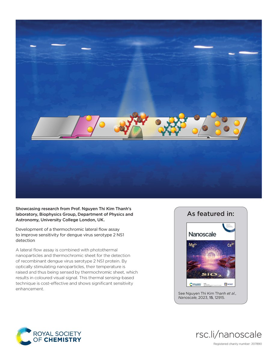 nanoscale_rsc's tweet photo. This Nanoscale cover features the development of a thermochromic lateral flow assay to improve sensitivity for dengue virus serotype 2 NS1 detection by @Matej_Sebek @goldenthanh and colleagues! Find out more about the assay here 👇
https://t.co/VXsNSBbIwz https://t.co/7cbBHeA7It
