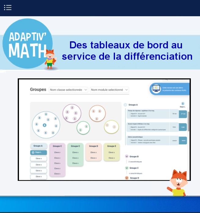 adaptivmath's tweet photo. Le Saviez-vous ?
Dans votre tableau de bord #AdaptivMath l’algorithme de clustering forme des groupes d’élèves présentant des caractéristiques d'apprentissage similaires pour un module donné.
#IA https://t.co/fEluf46VTR
