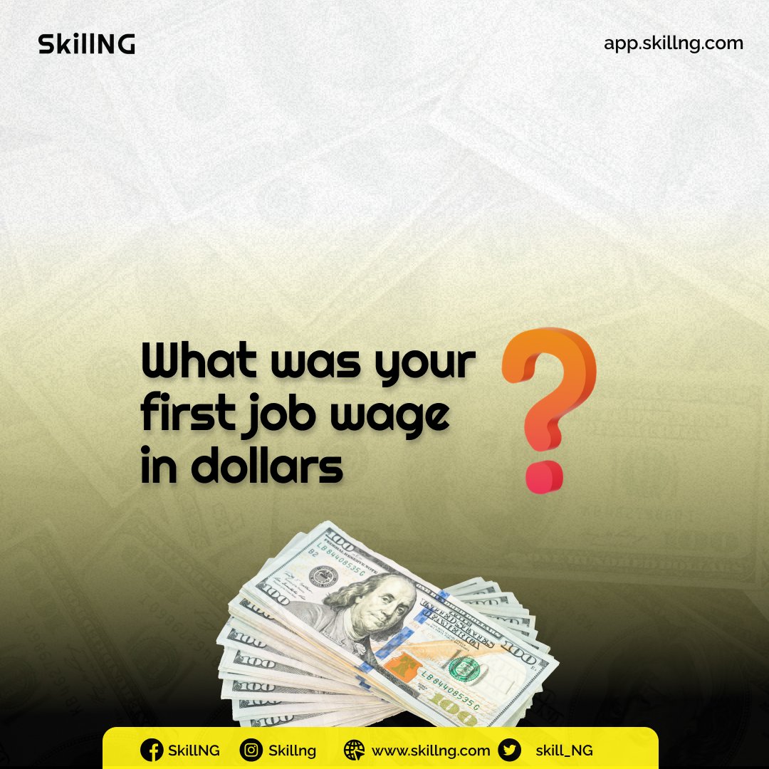 skill_ng's tweet photo. Guess what?
It's Friday Techies π€.
Let's go back to our first stipend as a techie...
Share the amount it is in dollars today!!!
#tgif #fun #weekendvibes #trending #skillng #ibadan #techie https://t.co/ifF3fMwncP