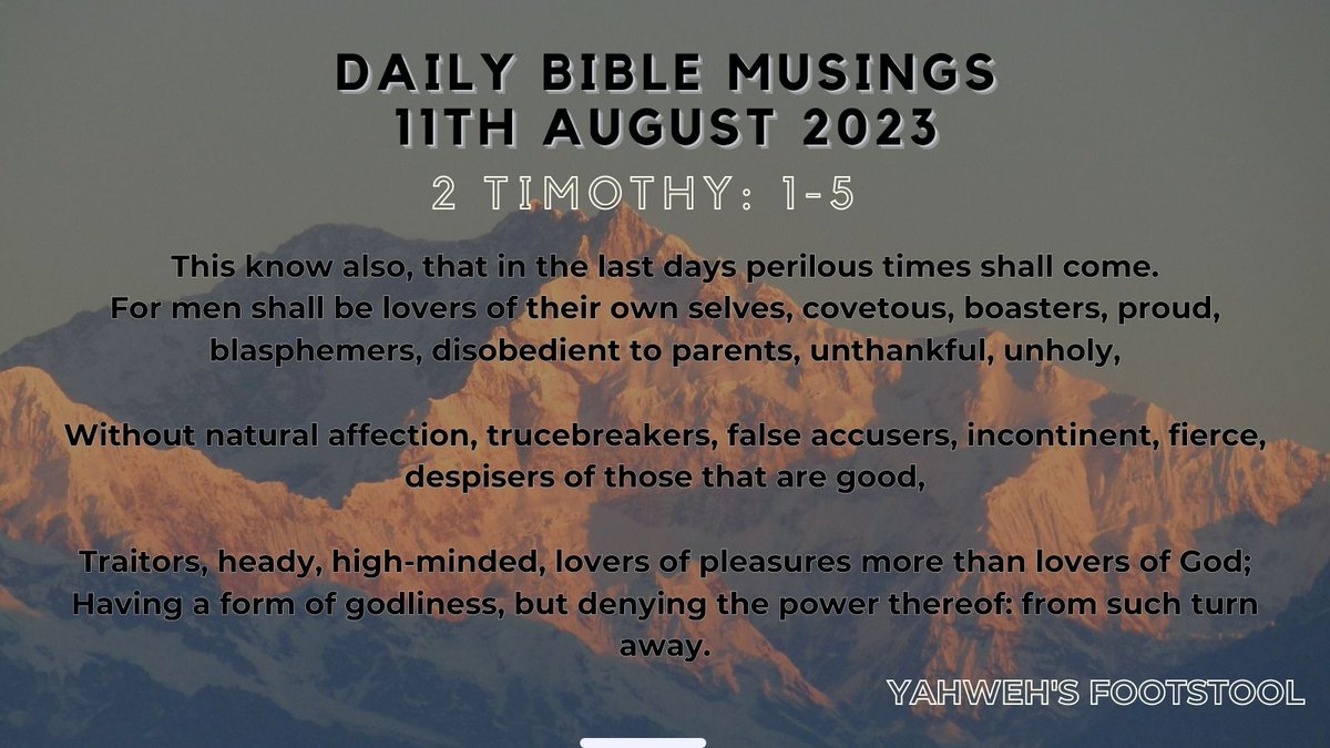 theamisopius's tweet photo. Does this verse sound familiar to what you're witnessing in the world today??
🤔🤔 https://t.co/0INXoq6rks
