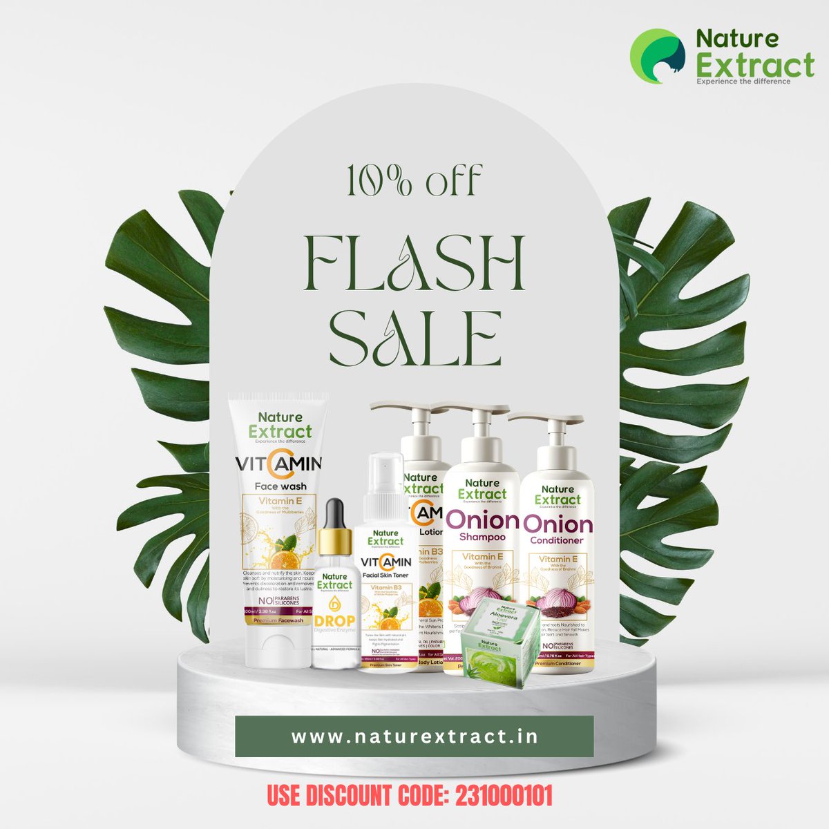 naturextract's tweet photo. Embrace nature's beauty with our exquisite cosmetics and hair products. Enjoy upto 10% off on all items and unveil your true radiance. Limited time offer, indulge in the goodness of nature today!
Discount code 231000101 #NatureBeauty #CosmeticsSale #naturextractproducts https://t.co/UExalUbiWo