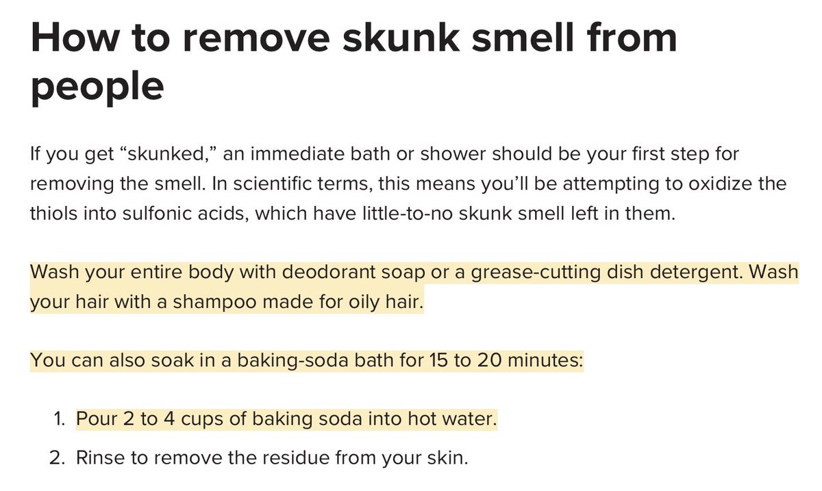 OnMyWayToSparta's tweet photo. This morning I googled “what to do if sprayed by a skunk”.  #CloseEncounter #JustInCase https://t.co/CmTQaPK3gM