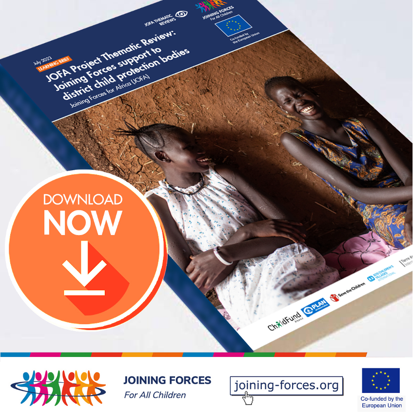 #REPORT Read how #JOFA Project implementing agencies support Government and other #ChildProtection stakeholders to provide child protection services to #children, families, and communities. Download here👇 bit.ly/3XUIaRr #JoiningForcesForChildren #JoiningForcesForAfrica