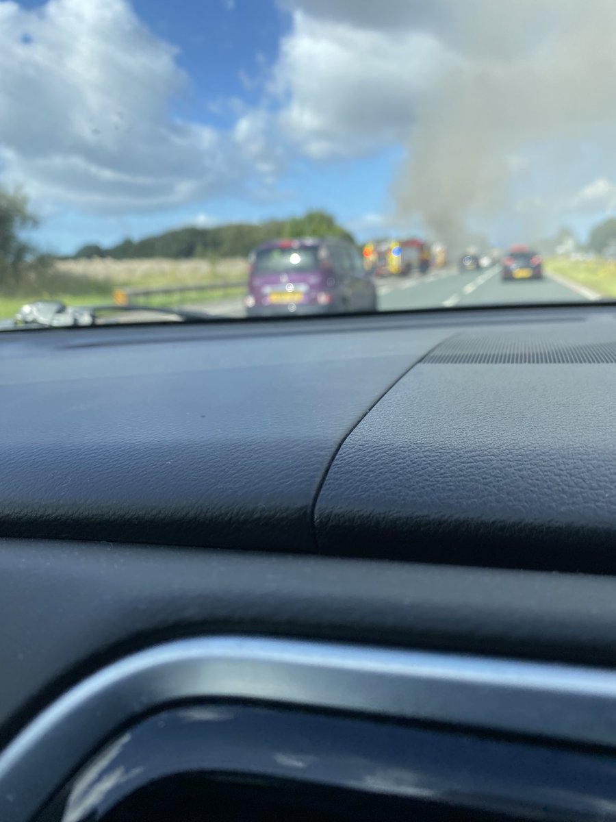 On m62 around 10am  southport junction another skip fire