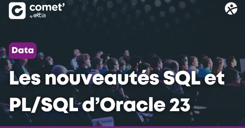 CometByExtia's tweet photo. Il y a quelques mois, #Oracle a annoncé la sortie de la version gratuite d'Oracle Database 23c. 👩‍💻
Thierry, Ingénieur d’étude et développement Oracle &amp; Unix et Lead de la Comet’, nous fait un récap' des nouveautés à retenir dans ce replay ! 🙌