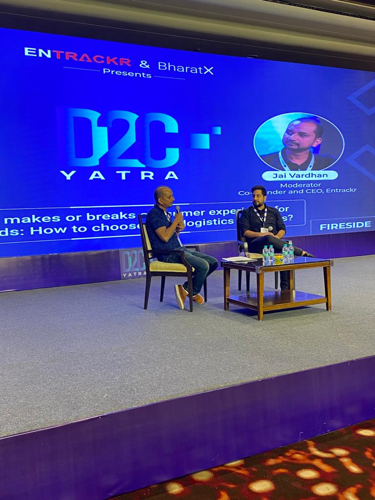 entrackr's tweet photo. Unveiling Shiprocket's D2C Powerhouse! Next up at #D2CYatra, Vishesh Khurana, Co-founder of Shiprocket, takes the stage to reveal how Shiprocket's ecosystem is fueling D2C success. https://t.co/RCugy45ErR