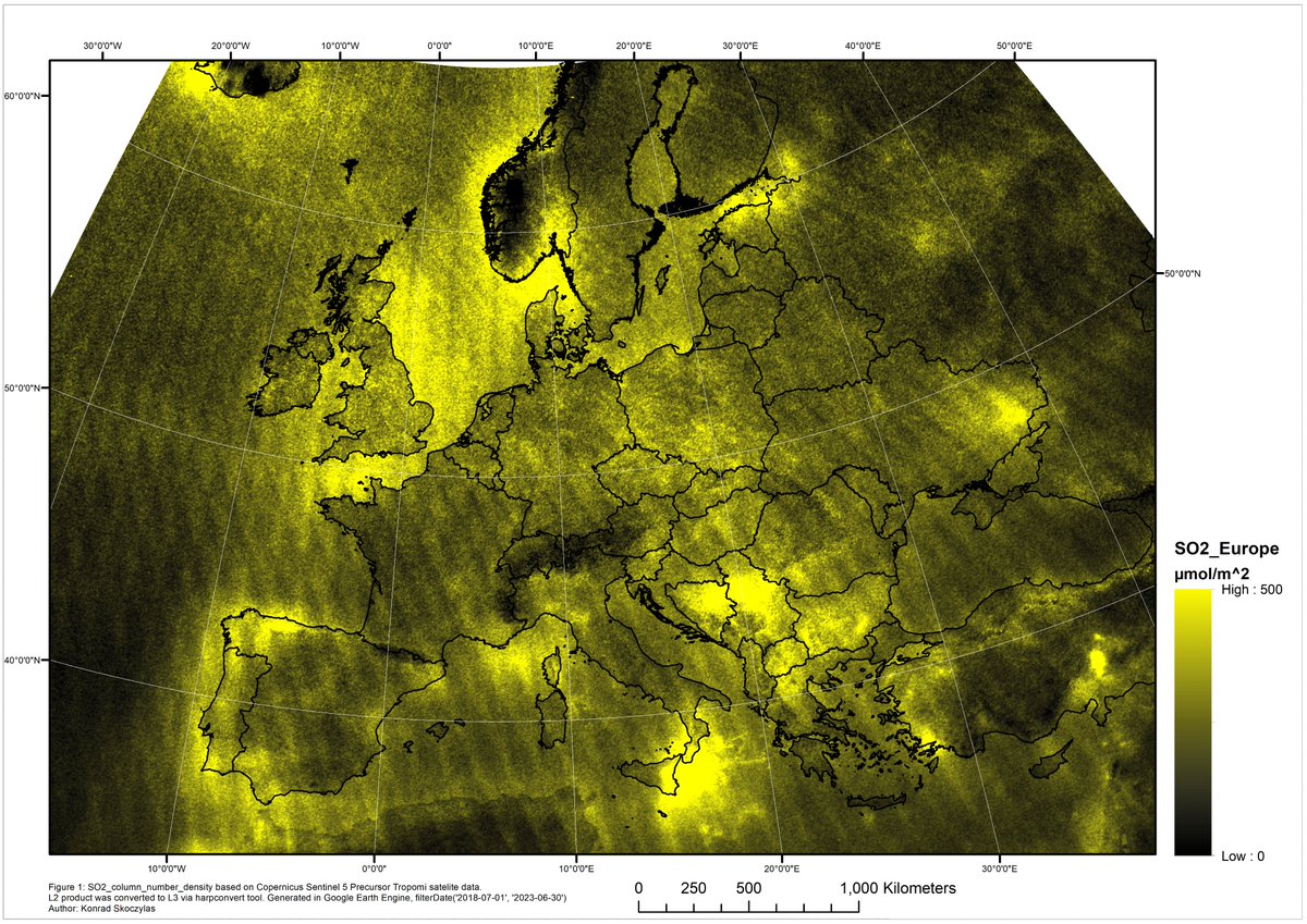 Konrad Skoczylas (@konradskoczyla1) on Twitter photo Visualisation of average #SO2 levels from anthropogenic and natural emissions across Europe over the last 5 years detected byπ°οΈSentinel-5P. <a href="/CopernicusEU/">Copernicus EU</a> with the #EarthEngine platform allow us to see the invisible and help us evaluate the impact on our environment and health. Visualisation of average #SO2 levels from anthropogenic and natural emissions across Europe over the last 5 years detected byπ°οΈSentinel-5P. <a href="/CopernicusEU/">Copernicus EU</a> with the #EarthEngine platform allow us to see the invisible and help us evaluate the impact on our environment and health.