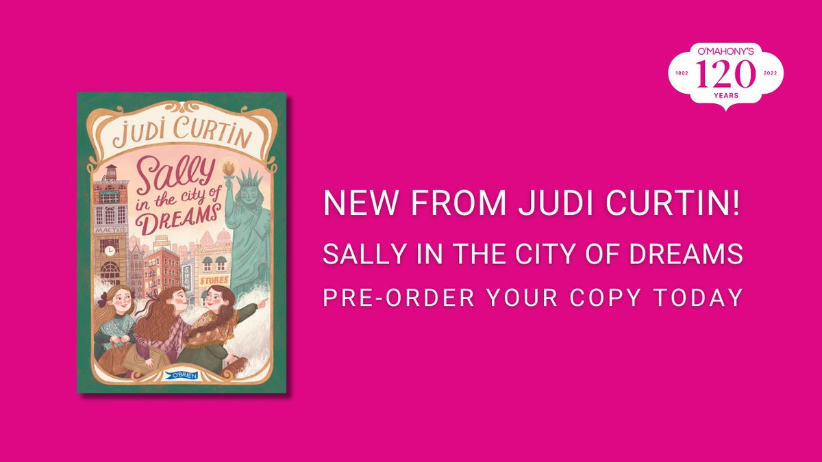 Exciting book announcement! 😊✨ Cover reveal for 'Sally in the City of Dreams' by @judi_curtin. We're so excited for this one! Coming out October 2023 from @OBrienPress. Cover illustration by Rachel Corcoran. Pre-order your copy on our website today: omahonys.ie/sally-in-the-c…