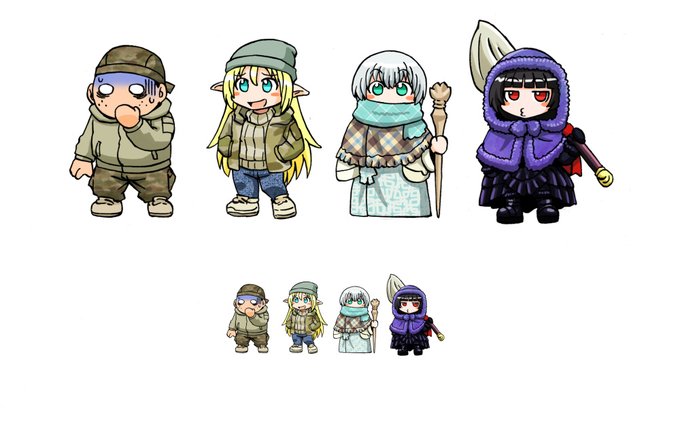 珍しく作者本人登場。小さいのはプリントして切り抜き用。 