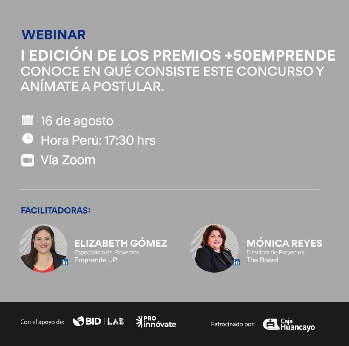 50premios_LATAM's tweet photo. No te pierdas esta oportunidad de conocer mejor nuestra I Edición en Perú 🇵🇪 

#50emprende
#50emprendeLATAM
#50emprendePerú https://t.co/urJdFCTZHO