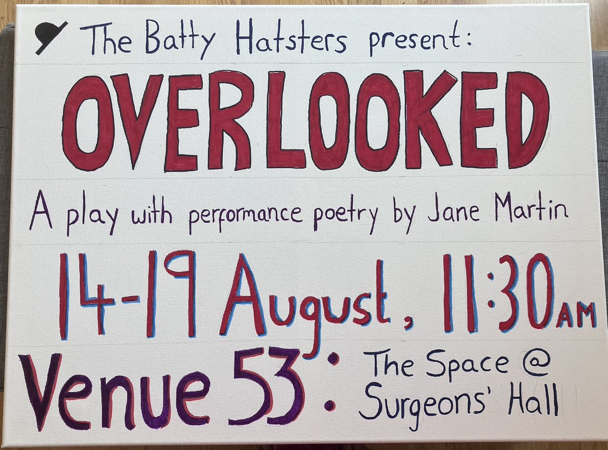 BattyHatsters's tweet photo. Printing flyers and making signs and getting ready for Edinburgh… can’t wait to get up there for next week’s run of #Overlooked @theSpaceUK @edfringe #inclusivetheatre #newwriting https://t.co/MuqSuTEnpu