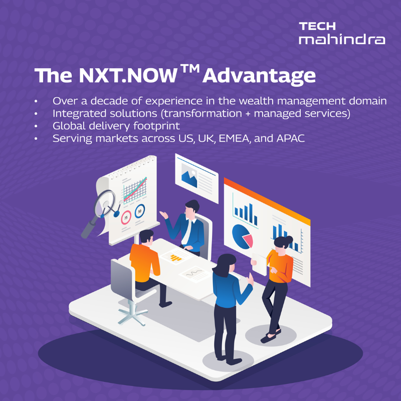 tech_mahindra's tweet photo. Discover how @Tech_Mahindra's #WealthManagementSolution is uniquely positioned to address the current challenges and trends of the wealth management industry.
Know More: https://t.co/aUqn5yVX1i
#NxtNow #WealthManagement #Innovation #FutureOfFinance