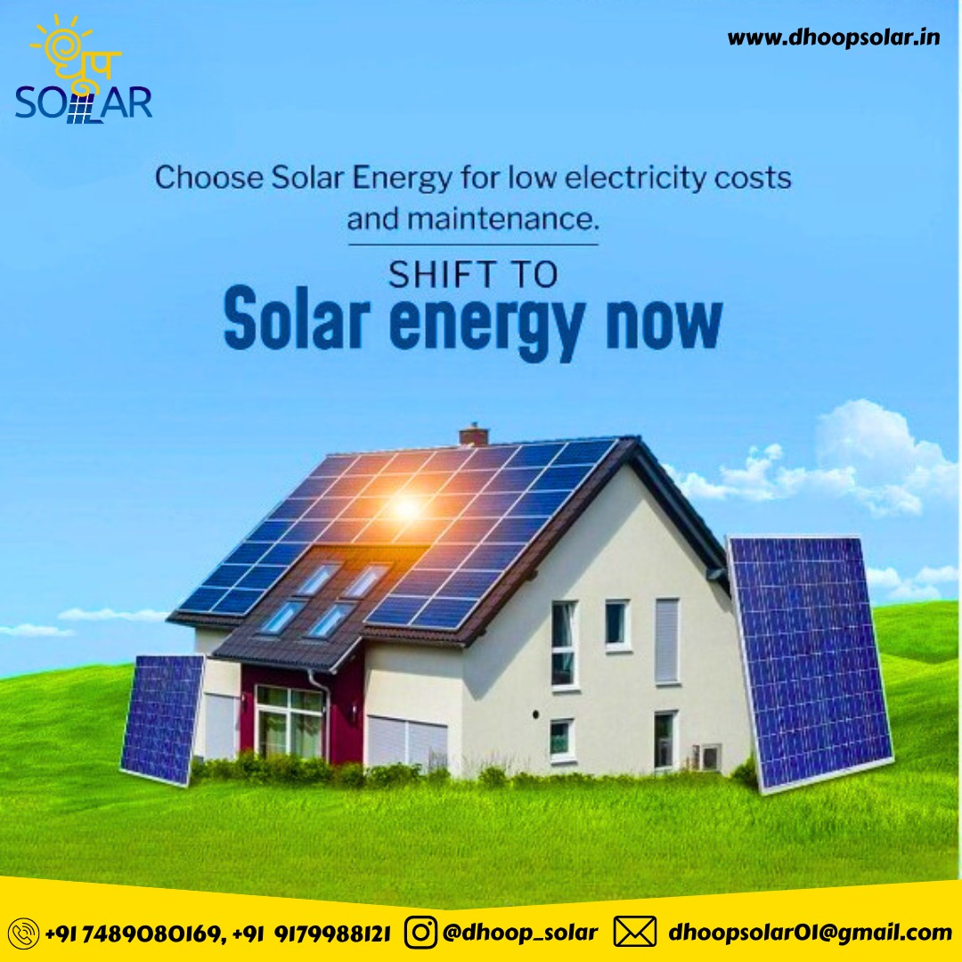 Choose Solar Energy for low electricity costs and maintenance.
shift to
Solar energy now

.

Contact : +91 74890 80169
.
.
#greenenergysolar #greensolar #indoresolar #solarpanelcompany #solarenergy #solarinstallationcompany #solarinstallationindore #industries #institutions