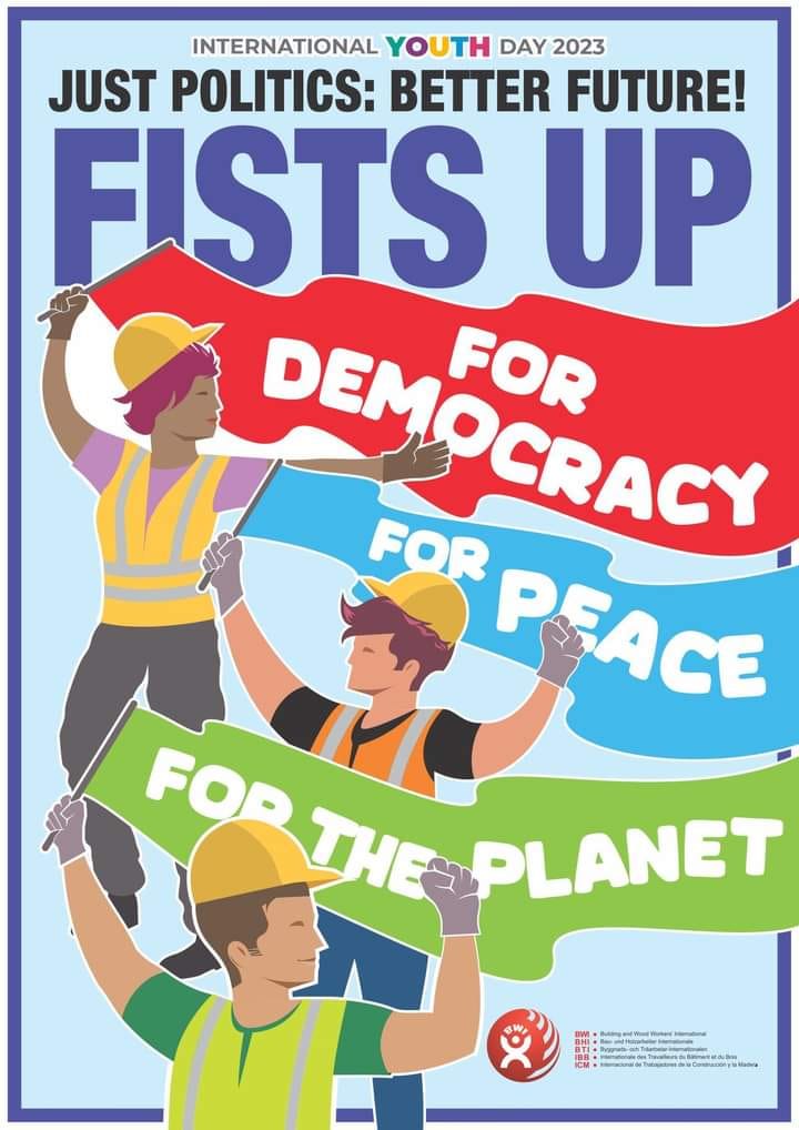 As we celebrate International Youth Day on the 12th of August, ZCATWU young unionists are calling for a new kind of politics that is just and truly represents the rights, welfare, and interests of young working people. 
#Youth4BetterFuture #IYD2023