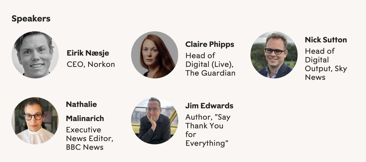 I'm delighted to be chairing a panel at Press Gazette’s Future of Media Technology conference, on 6 Sept with @Claire_Phipps of The Guardian, @suttonnick of Sky, and @nmalinarich of the BBC If you’d like to attend please visit: nsmg.eventsonlineregister.com/tc-events/the-…