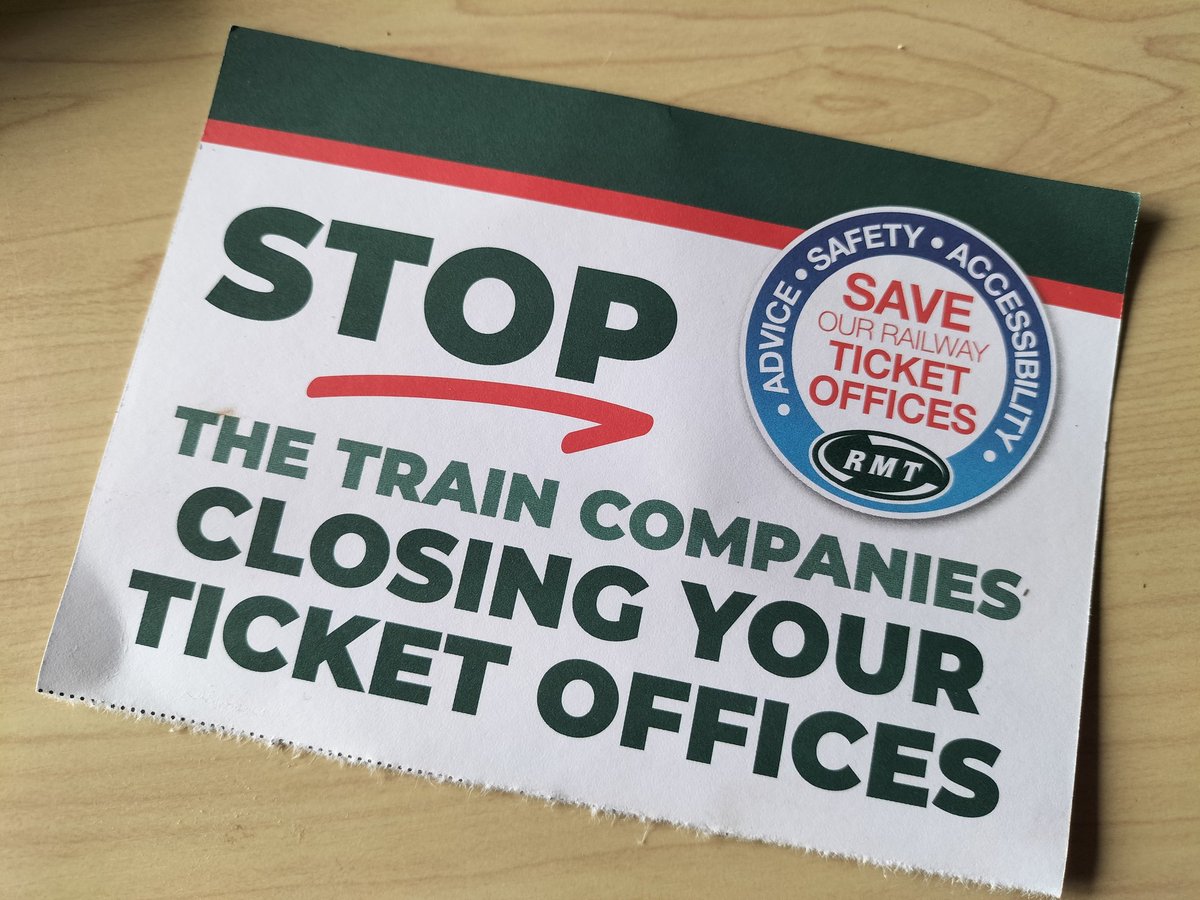 I've completed my response re the devastating plans to close station ticket offices. Have you? Support <a href="/RMTunion/">RMT</a> campaign #SaveOurTicketOffices. Otherwise we'll all be paying more to travel on the trains from poorly staffed stations. Machines are not accessible to many people.