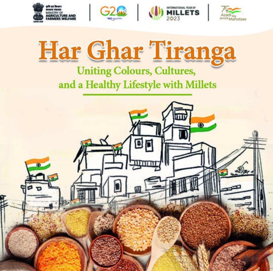 amitanandm's tweet photo. Nourishing Our Nation, Nourishing Our Health!

#IYM2023 #YearofMillets #HarGharTiranga https://t.co/WuBAUIpVJQ