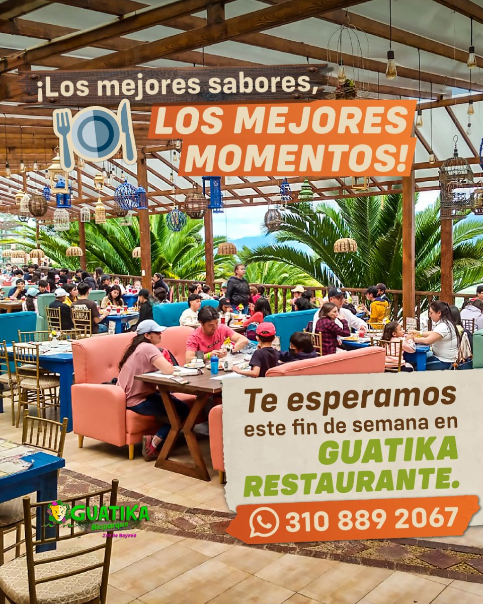 GuatikaFA's tweet photo. ¡Explora el Bioparque Guátika y disfruta del espectacular Restaurante y su deliciosa comida!
•
#guatikarestaurante #hotelboutique #hotelhaciendaguatika #bioparqueguátika #Boyacá https://t.co/4A7Z9IFr6k