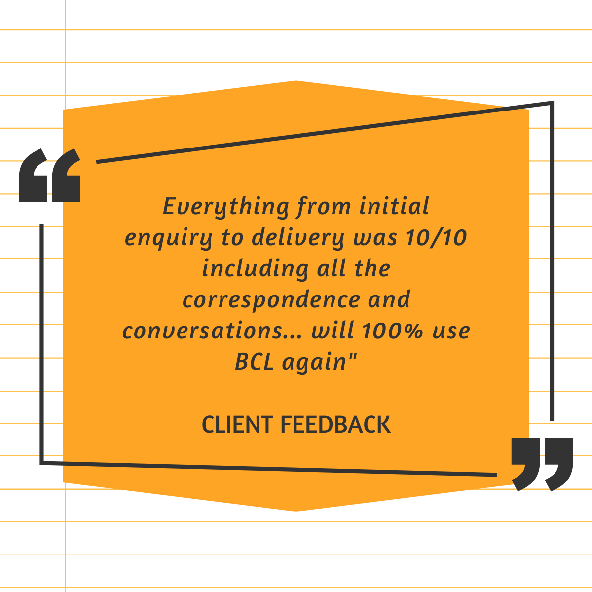 BCLTimber's tweet photo. High praise indeed! Well done team 👏

#clientsatisfaction #Feedback https://t.co/MfgXCFVIJM