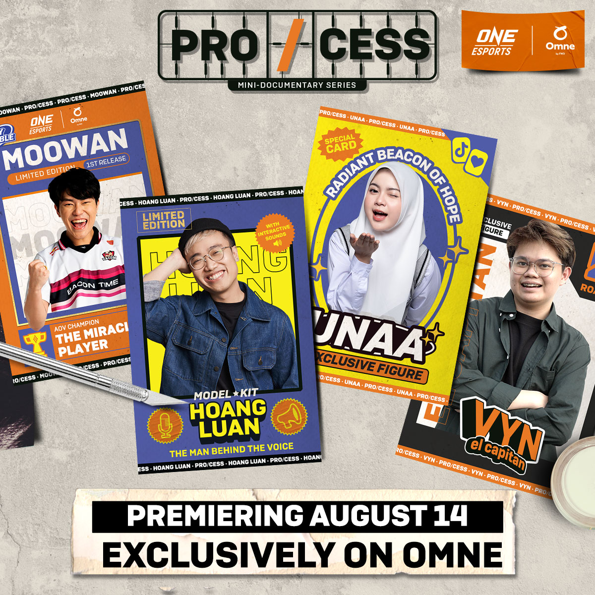 ONEEsports's tweet photo. How do you build your dreams into reality? You trust the PRO/CESS 🙌

Follow four distinct esports personalities as they put the pieces of their journey together in this exclusive documentary series, only on @OmneByFWD 👉 https://t.co/e5PRWs9zIE

#OmnebyFWD #EveryDayYourWay https://t.co/ZX0HDnXZcT