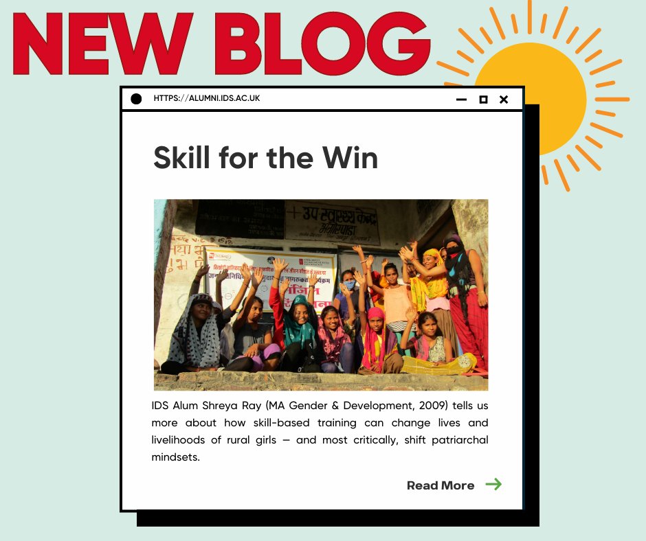🌟Blog Post🌟 Check out our newest blog post by Shreya Ray (MAGen 2009) who tells us more about how skill-based training can change lives and livelihoods of rural girls with @ManzilProject. Read now👉 bit.ly/3OPsADP