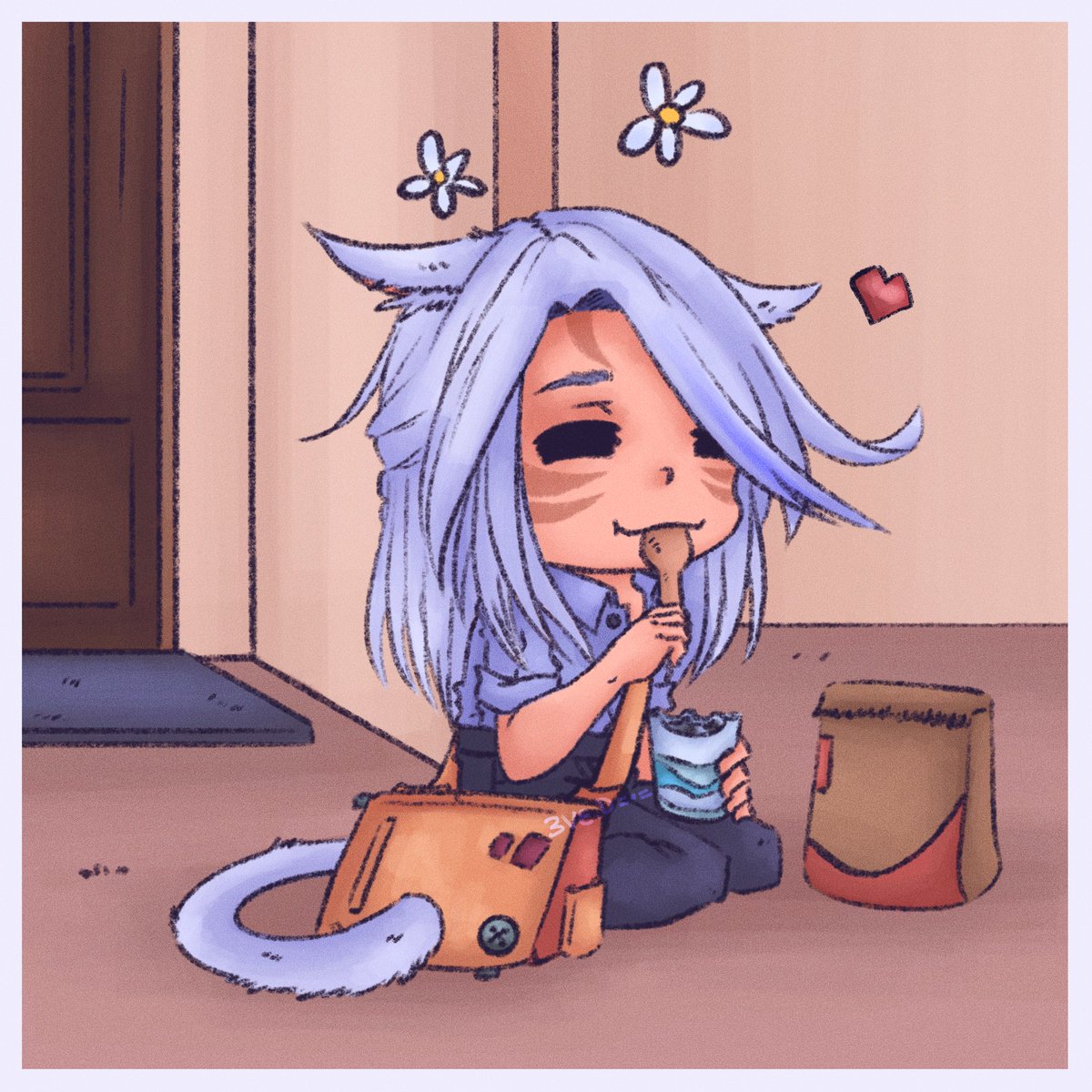 EveDeimos's tweet photo. got myself oreo mcflurry 
they forgot my hash browns ; - ;;;;;;;;;
have a nice weekends peeps!

#FFXIVART #chibiart https://t.co/4oo4mxnW7W