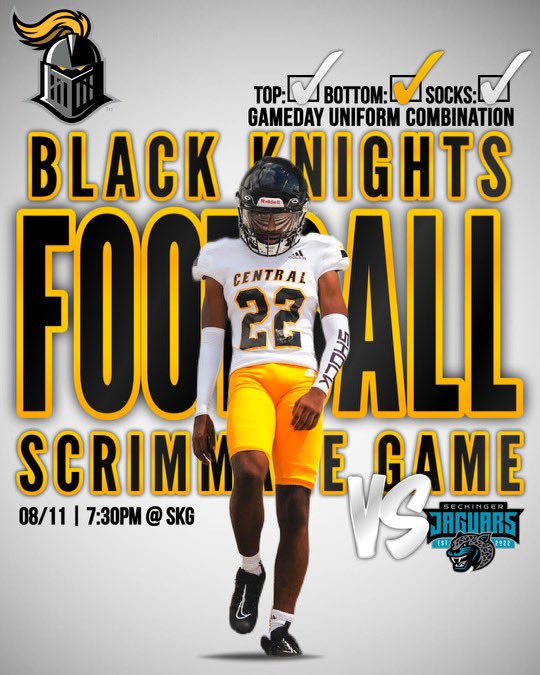 It’s GameDay!!! 7:30pm kickoff at Seckinger! Excited to see the boys have fun tonight!!! #FTN5 ⚔️