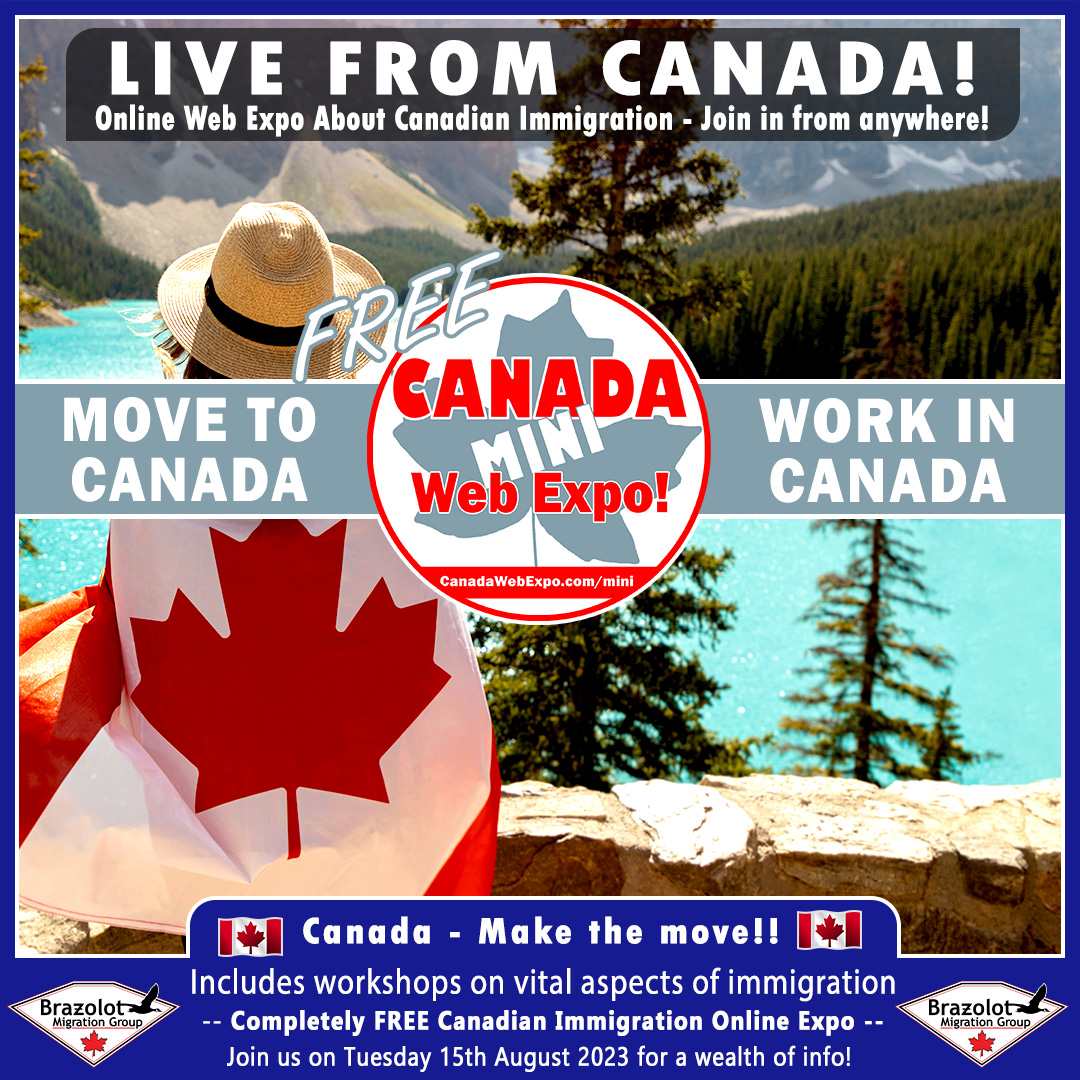 BrazolotGroup's tweet photo. 15th August don't miss our Mini Canada Web Expo. Everything you need to know about moving to Canada in a 2 hour special. A free web event tjoin from anywhere in the world. Start your move to Canada 
https://t.co/cJql2Au0ui
#movetocanada #canada #canadianimmigration #canadianlife https://t.co/eRfeUN5UT9