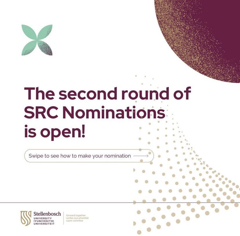 StelliesSRC's tweet photo. 2023/24 SRC NOMINATIONS 🗳✨ 

Submit your SRC nominations to electoralcommission@sun.ac.za by 15 August 2023 https://t.co/opbNrwRa0Z
