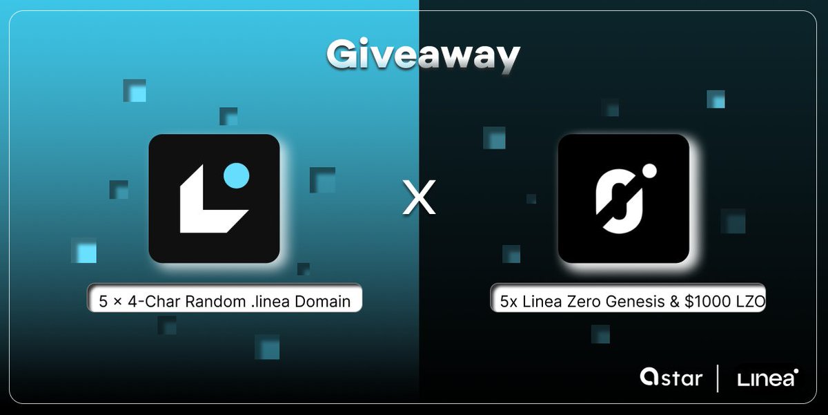 lineans_domains's tweet photo. 🚀@lineans_domains & @LineaZeroLabs Giveaway

- 5 x Linea Zero Genesis & $1000 LZO
- 5 x 4-Char Random .linea Domain (worth $500!!)

👏10 seats are provided for these thrilling prizes! FCFS!

➡️Join here: https://t.co/fKJf74HXmB