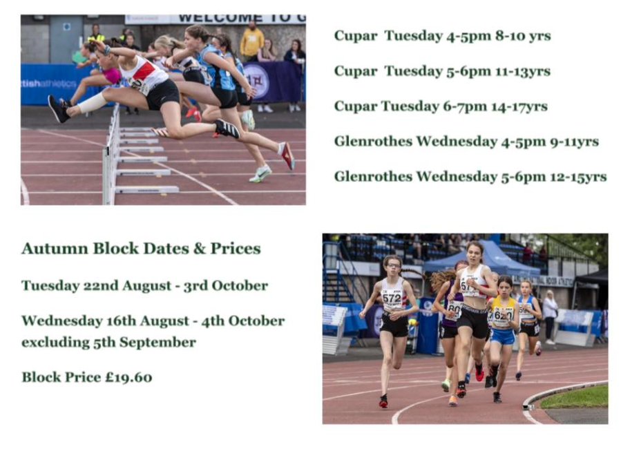 All Star Junior Athletics Autumn block is open for booking! This is for new and returning juniors to develop their technique in running, throwing, jumping, hurdling and more. All abilities welcome. Contact Eleanor at communitycoach@fifeac.org for more information @scotathletics