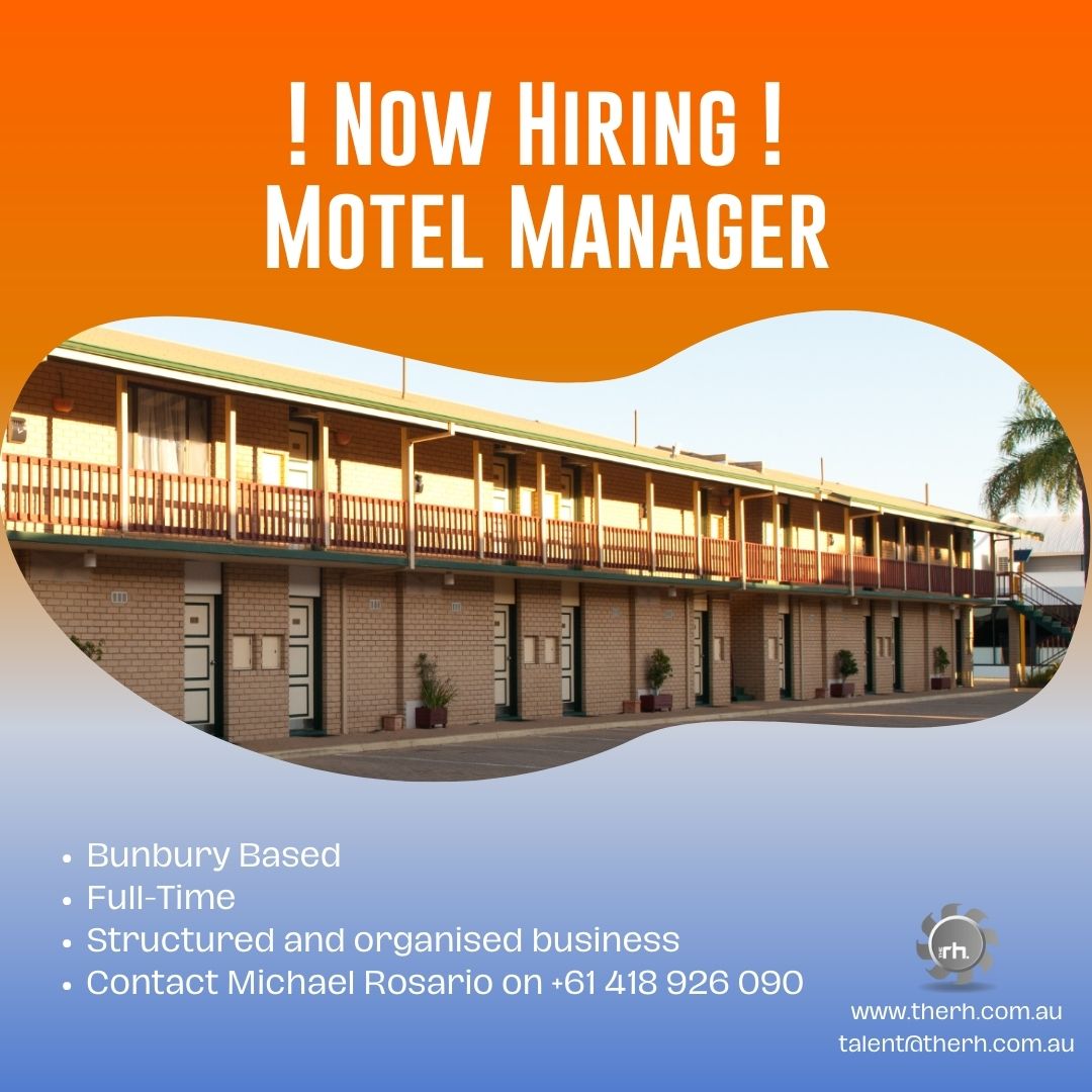Motel Manager - Bunbury

Are you looking for a hospitality management opportunity in our beautiful southwest, then look no further! 

Click on our website under Current Vacancies to find out further info zurl.co/Ws52 

zurl.co/odeq 

#hospitalityjobs